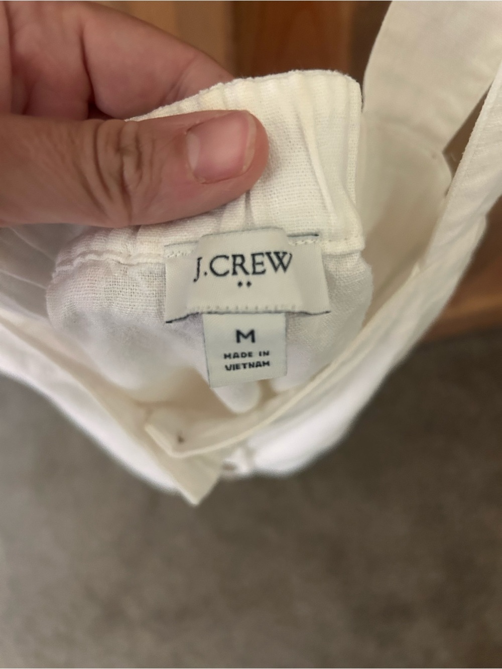 J. Crew Cream Button-Front Linen-Cotton Camisole - Picture 2 of 3